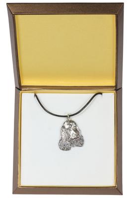 English Cocker Spaniel I - Dog Necklace In Gift Box, Silver-plated Locket for Dog Fan, Striking Pendant by Brand