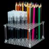 Large Capacity Clear/Black Acrylic Pen Holder For Artists Crafters With 96 Hole Easy Assembly Multipurpose Pen Holder