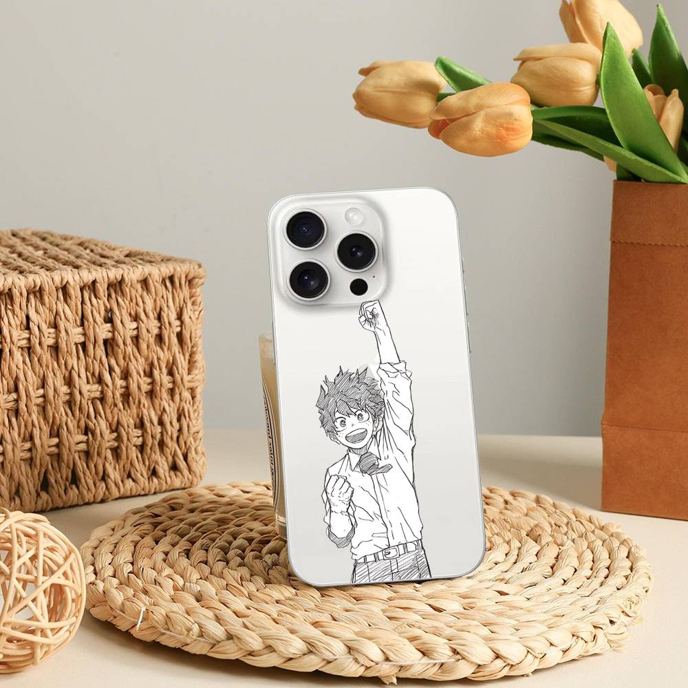 Coque de téléphone Anime M-My Hero Academia-S Pour IPhone 17 16 15 12 11 Pro Max 14 Plus 13 Mini Coque Transparente Souple Funda