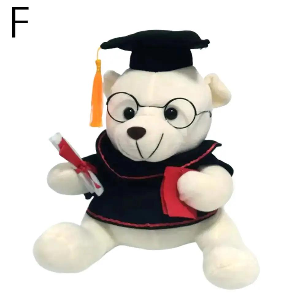 18cm Doctor Teddy Bear Plush Toy Graduation Memorial Gift Bear Toy Knowledgeable Trend Graduation Bear Pillow Plush Decorat Q0c0
