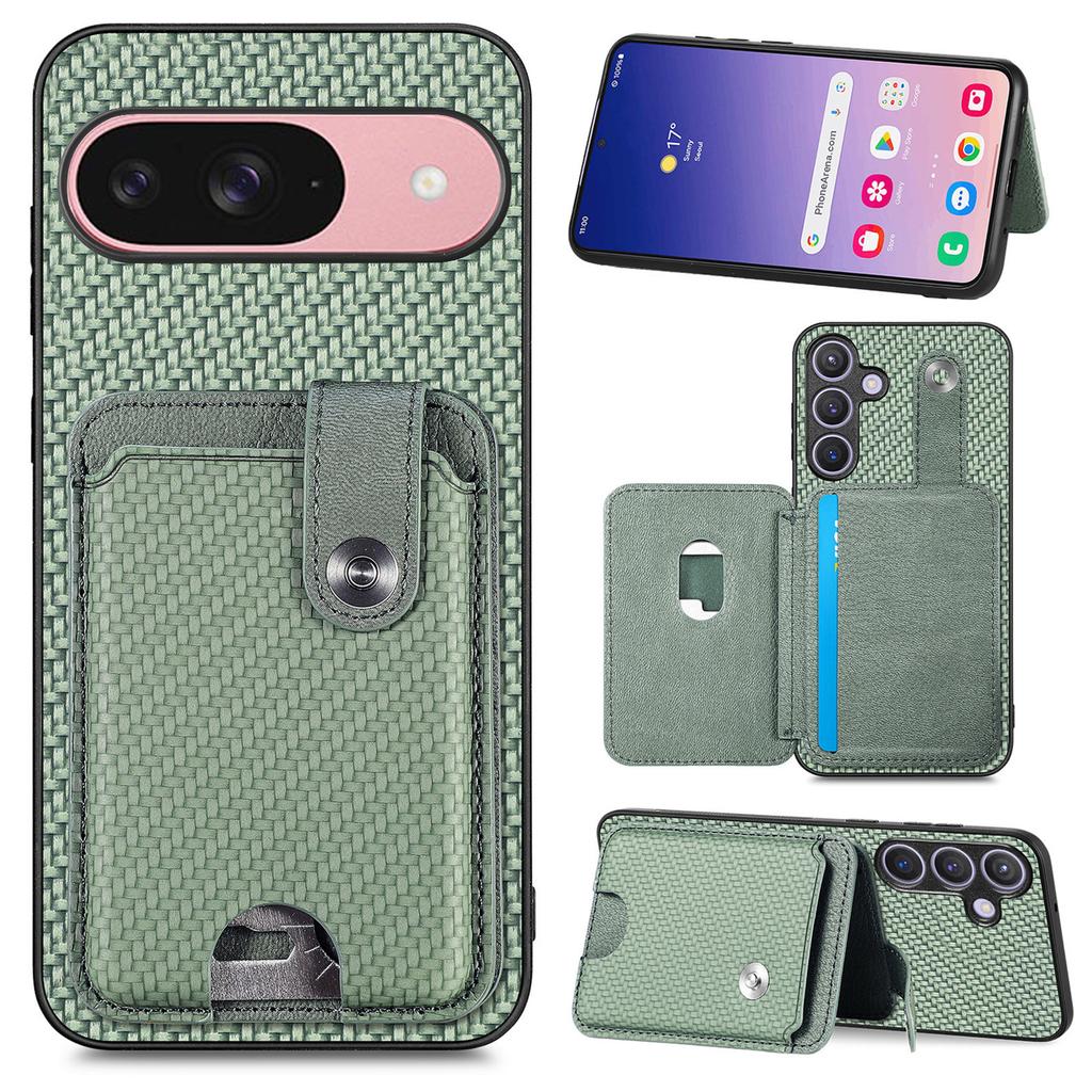 For Google Pixel 9 Pro/Google Pixel 10/Google Pixel 10 Pro/Google Pixel 9 Case Card Slots Kickstand Phone Back Cover with Card Tool