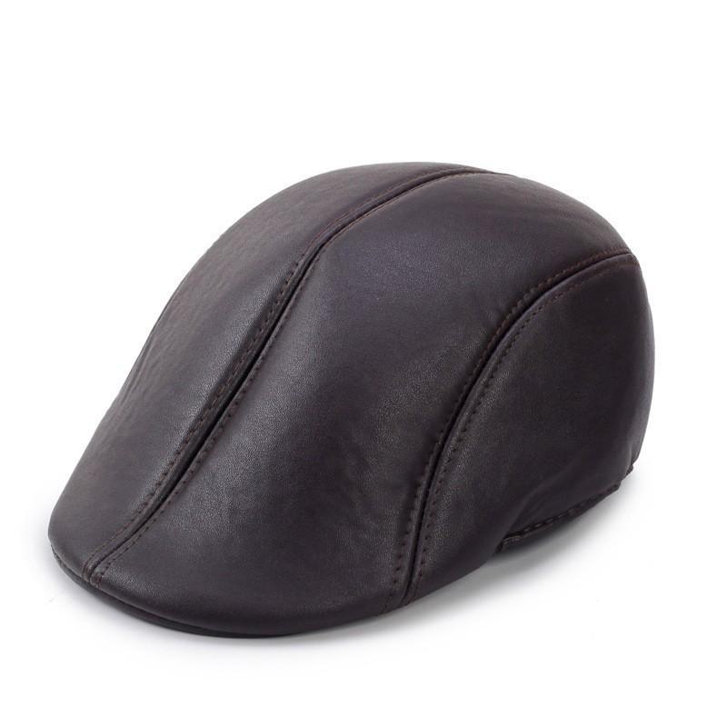 Wollmütze mit Karomuster im koreanischen Stil für Menschen mittleren und höheren Alters – warmes Retro-Winterbarett