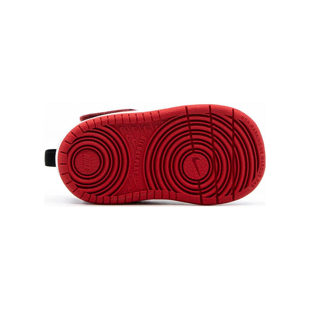 Nike Court Borough Mid 2 Slip Resistant Cushioning Abrasion Resistant Mid Top Skateboard Shoes Black Red CD7784-003