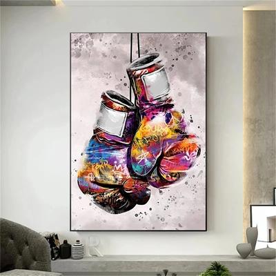 Graffiti boxerské rukavice Umělecká malba na plátně Pop Art Plakáty a grafiky Moderní nástěnné dekorativní obrazy Obývací pokoj Domácí dekorace