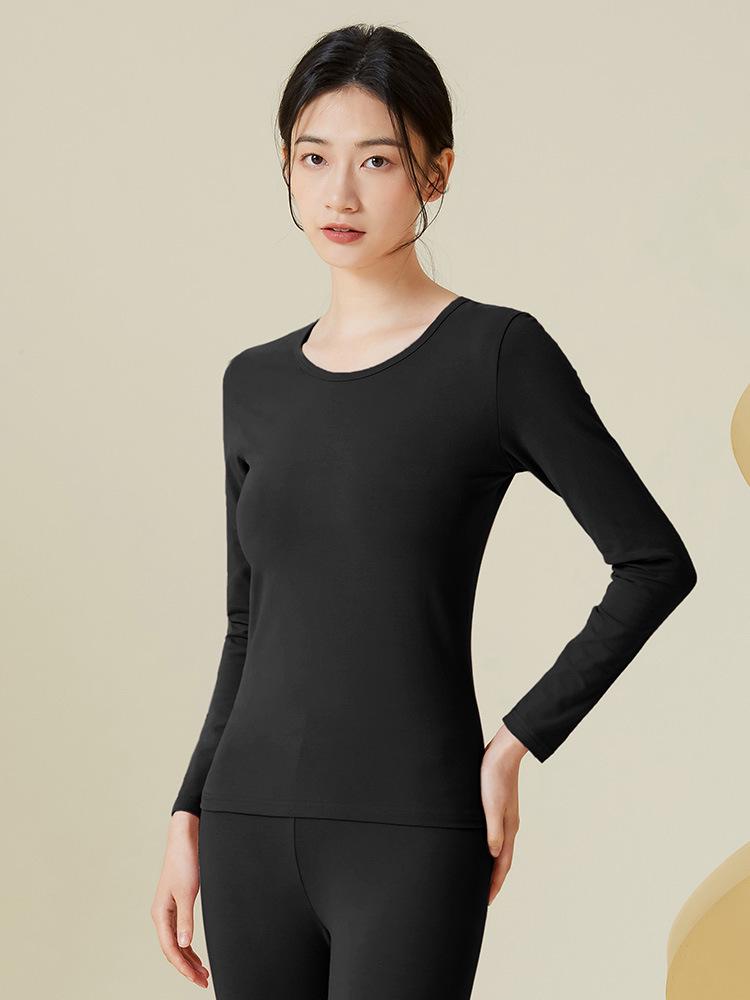 Women's Slim Fit Cotton Thermal Underwear Set for Autumn and Spring