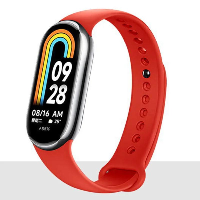 

Спортивный силиконовый ремешок для Xiaomi Mi band 8-8 NFC, сменный ремешок miband8, водонепроницаемый браслет для смарт-браслета 8, аксессуары для ремешка для часов For Xiaomi Mi Band 8