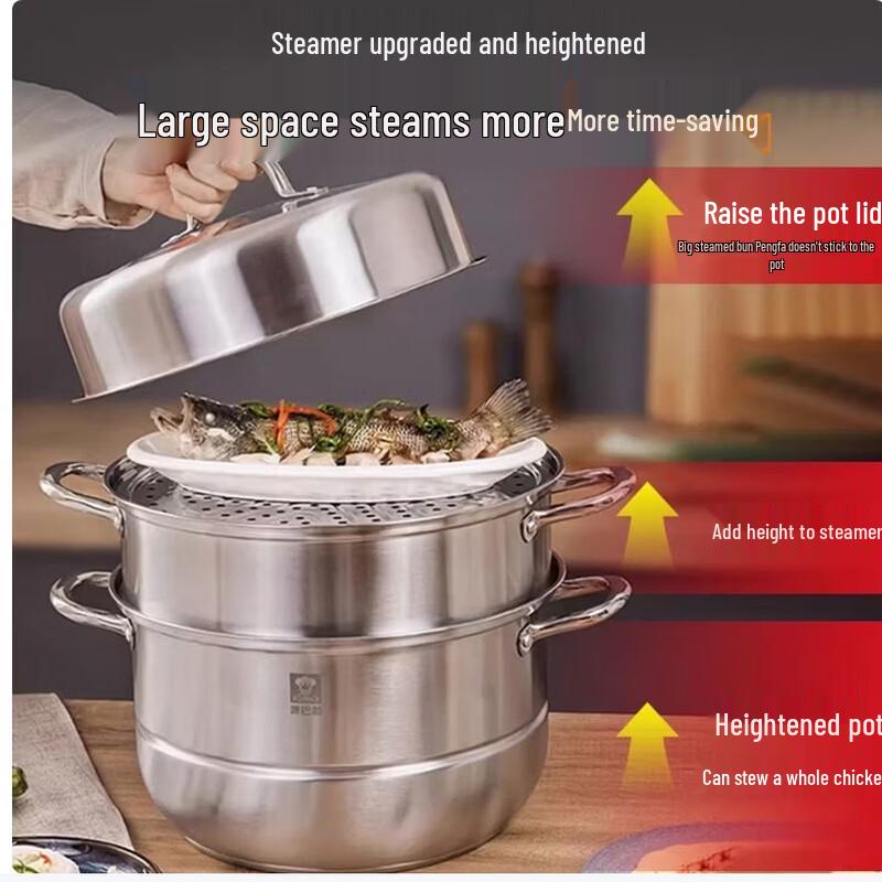 KOBACH Stainless Steel Steamer and Soup Pot