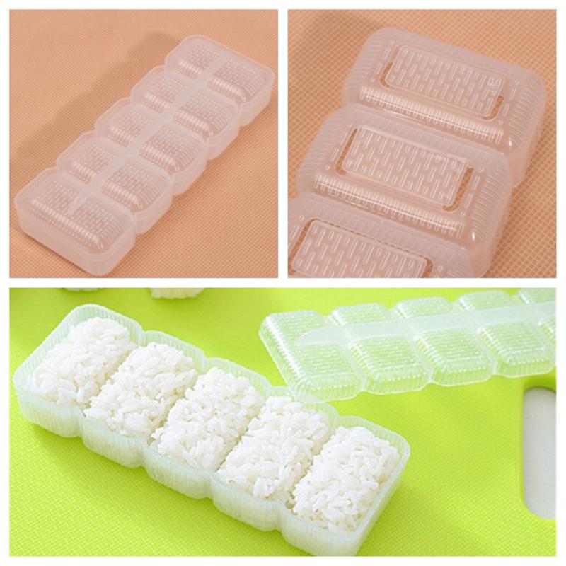 Japan Nigiri Sushi Mold Rice Ball 5 Rolls Maker Non Stick Press Bento Tools