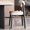 Italian Minimalist Dining Chair, Thickened Double-Layer Backrest Chair, High-Resilience Cushioned Seat with Soft Padding,