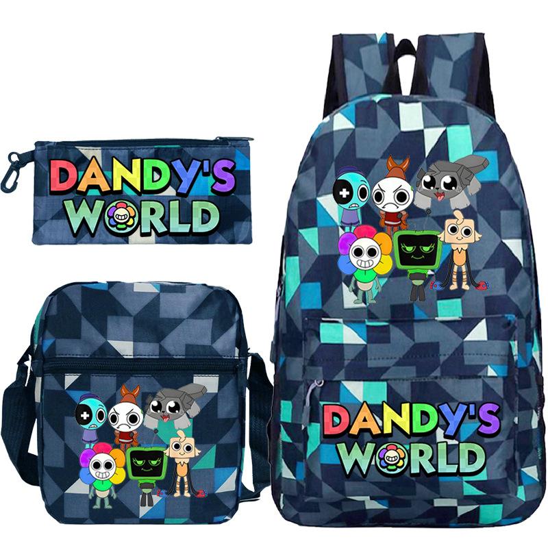 Game Dandy's World Peripheral Printed Backpack Elementary and Secondary School Bag Combination Set