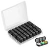 1 Stück Wöchentliche Pillendose Pillenbox 7 Tage Medikamenten Tablettenbox Tragbarer Reise Medikamenten Aufbewahrungsorganizer Geheime Fächer Pillendose