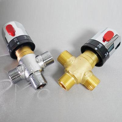Brass Thermostatic Mixing Valve for Kitchen & Bathroom - Temperature Control for Hot & Cold Water