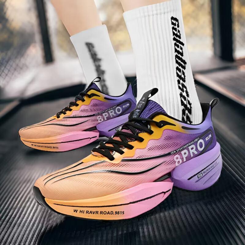 Full Palm Carbon Board Racing Running Shoes Men's Red Rabbit 8pro Shock Absorption Training Marathon Professional Jogging Children's Running Shoes Wo