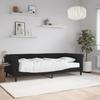Vidaxl Sofa Z Materacem Do Spania, Czarna, 90X200 Cm, Aksamit