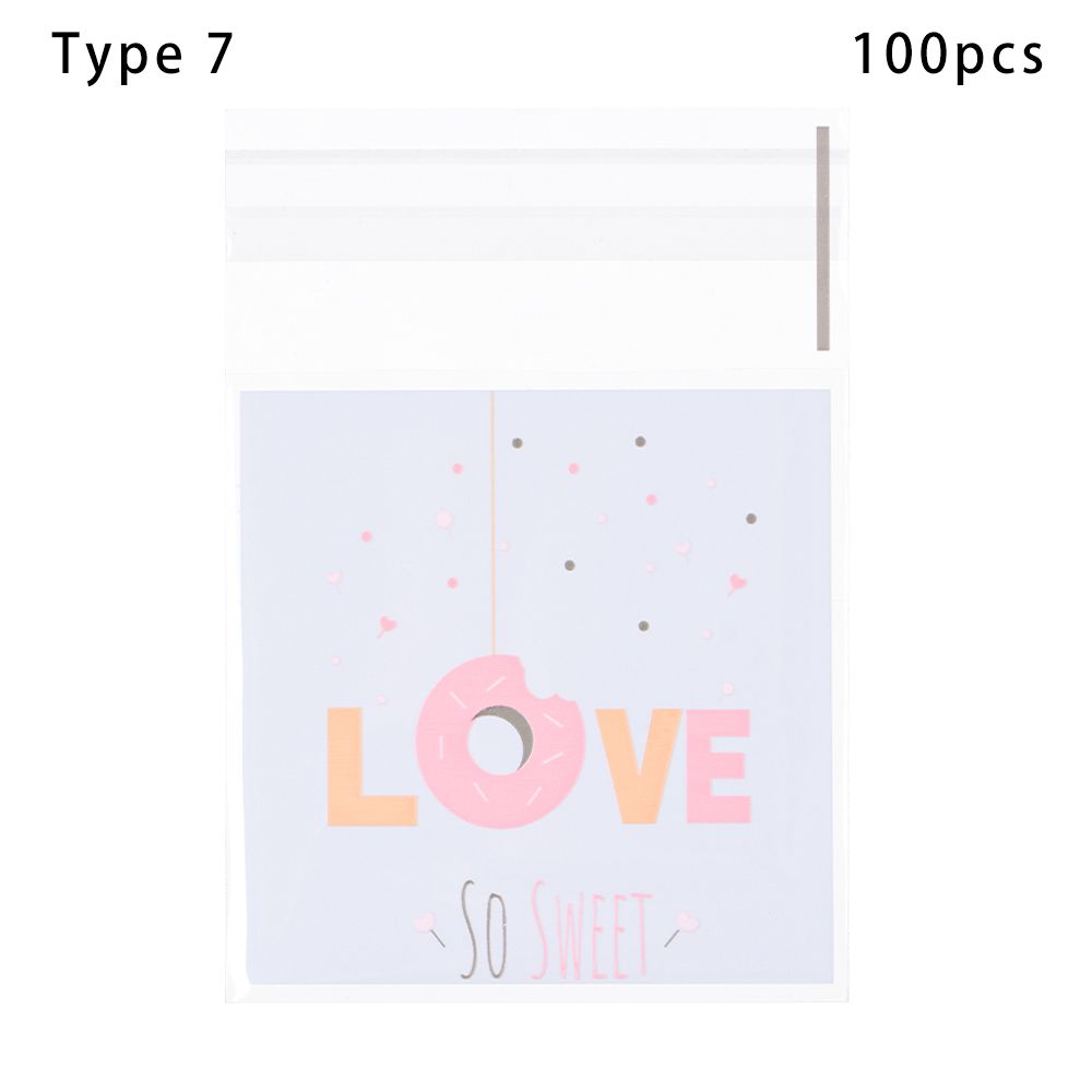 Quality Gift Packages Party Supplies Cute Bow Design Self-Adhesive Candy Bag Plastic Cookie Pocket