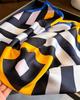 Striped Printed Silk Like Square Scarf For Women Fashion