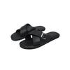 Men's Black One-Strap Flat Sandals - 2026 Summer High-End Fashion Beachwear