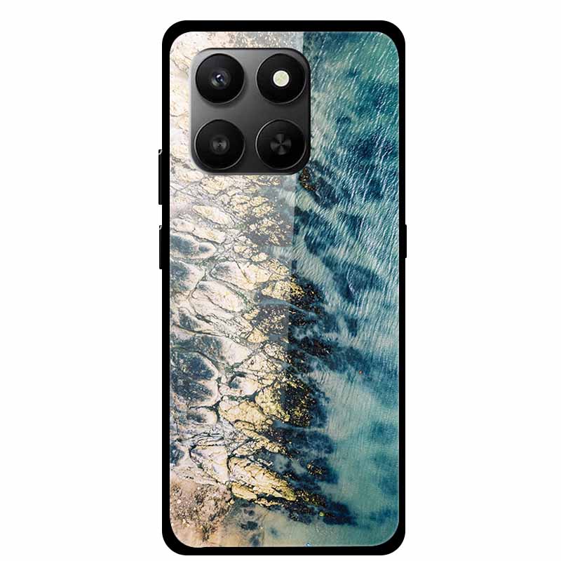 Glass Back Cover For Honor 200 Pro 5G Case Marble Hard Tempered Glass Case For Honor play 10T 400 Smart 5G Case 6.77" Shell Para
