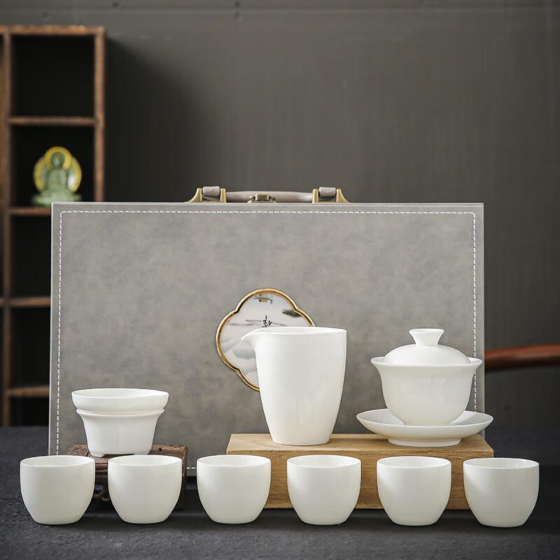 Mutton Fat Jade Porcelain Kung Fu Tea Set