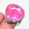 Natürlicher Rosa Kunzit Edelstein 925 Sterling Silber Schmuck Ringgröße 9 AR-18772
