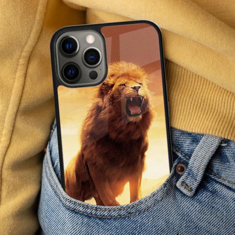 Roaring Lion Soft Phone Case for iPhone 17 Air 16e Pro max 15 Pro 13 14 Plus 11 12 MagSafe Magnetic Coque