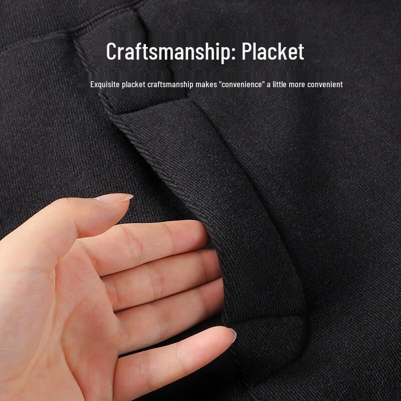 Langsha Men's Lambswool Fleece Lined Thermal Pants with Knee Support