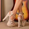 Steel Pipe Fashion Show Platform High Heeled Sandals - European & American Style, Waterproof, Absolutely Beautiful.