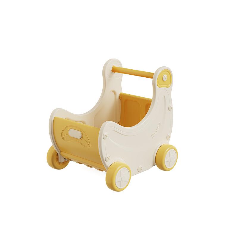 Banana-Themed Children's Toy Cart: Early Education Puzzle & Role-Playing Storage Organizer