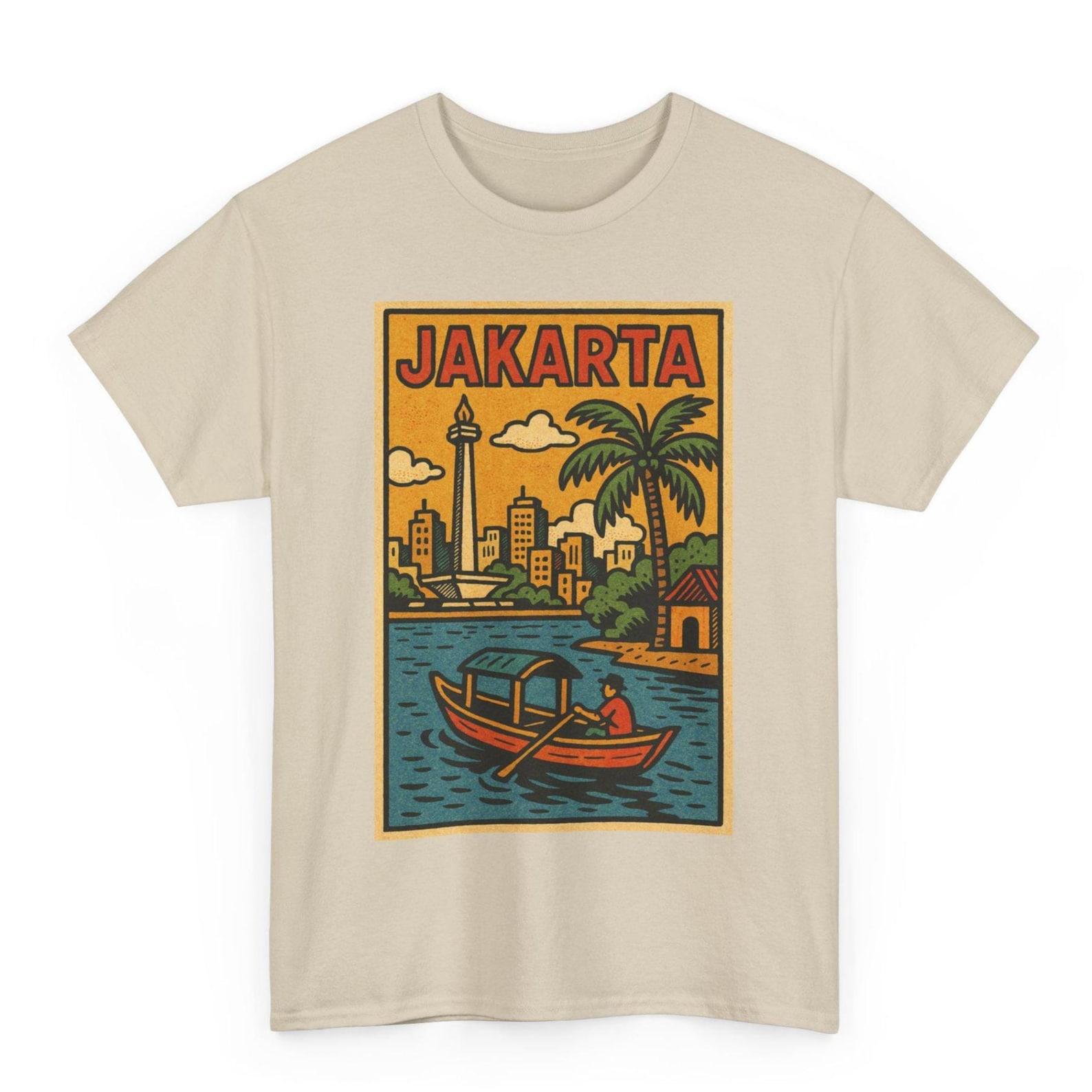 Jakarta T-Shirt: Retro Comic Indonesian Capital Tee, Urban Graphic 2XL
