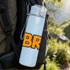 1PC BRO Bold Letter Text Art Print 750ml Color Plastic Sports Water Bottle Leakproof Flip Straw Lid Suitable for Sports Office Home Use