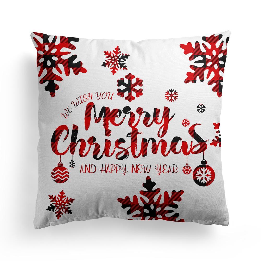 Christmas Merry Christmas Pillowcase Festive Home Decoration Sofa Pillow Cushion Cover