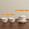 Chinese Hand-painted Orchid Gaiwan Handmade Ceramic Teacup Tea Tureen Household Tea Bowl Travel Portable Teaware Accessories