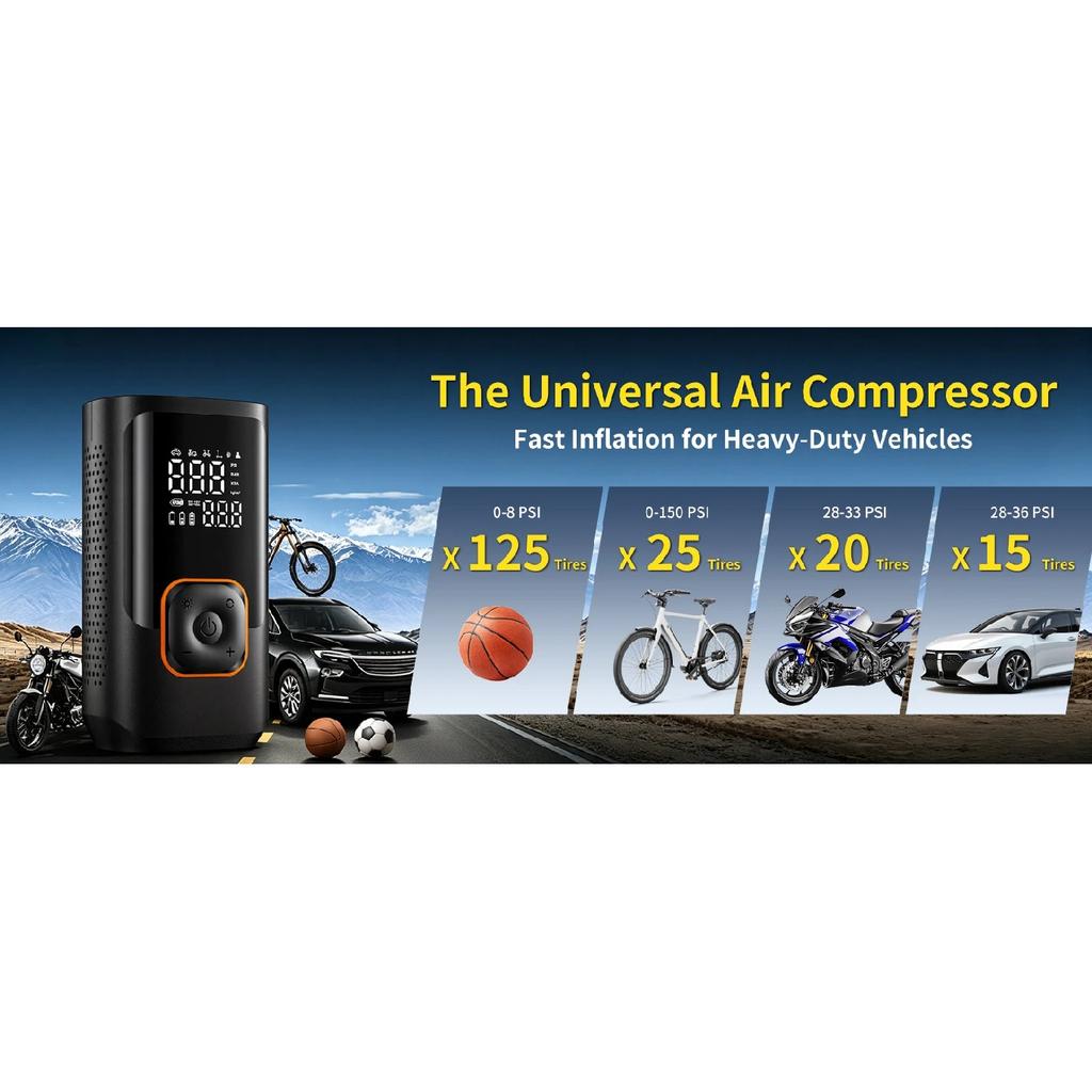 YIJU Car Portable Tire Inflator Cordless Fast Electric Air Pump Vehicle Supplies Tire Compressor For Motocycle Bicycle Inflation