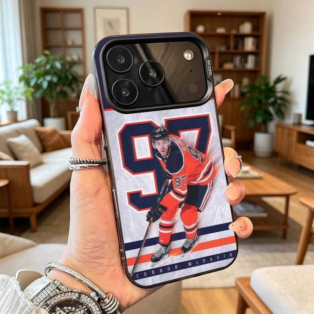 Connor McDavid Hockey Player  Phone Case For iPhone 17,16,15,14,13,12,11 Plus,Pro Max,XS,Colorful Silver Phone case Funda Cover
