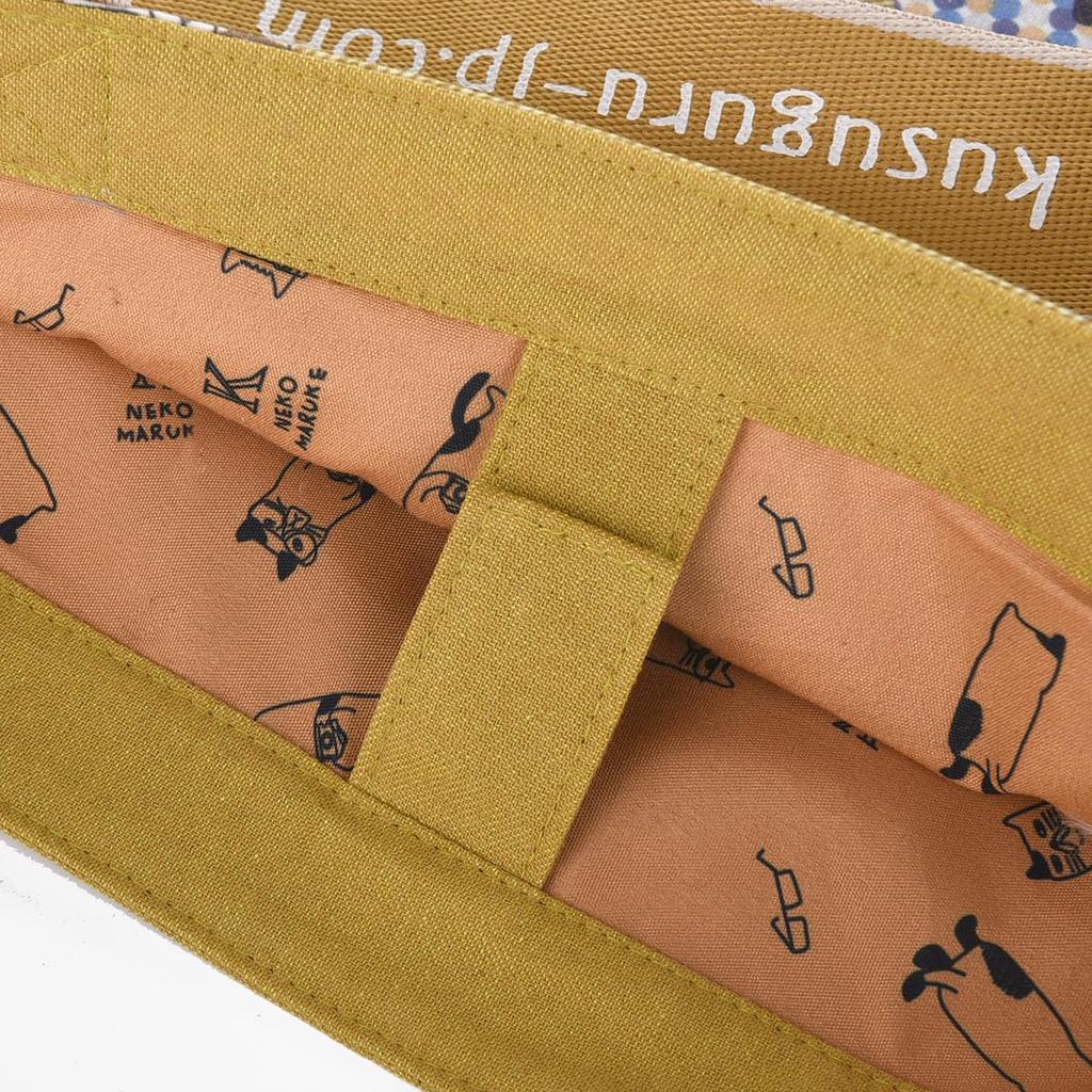 [Kusuguru Japan] Women's Cat Tote Bag, Mustard