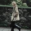 2024 Fall/Winter Faux Fur Leopard Print Mid-Length Coat