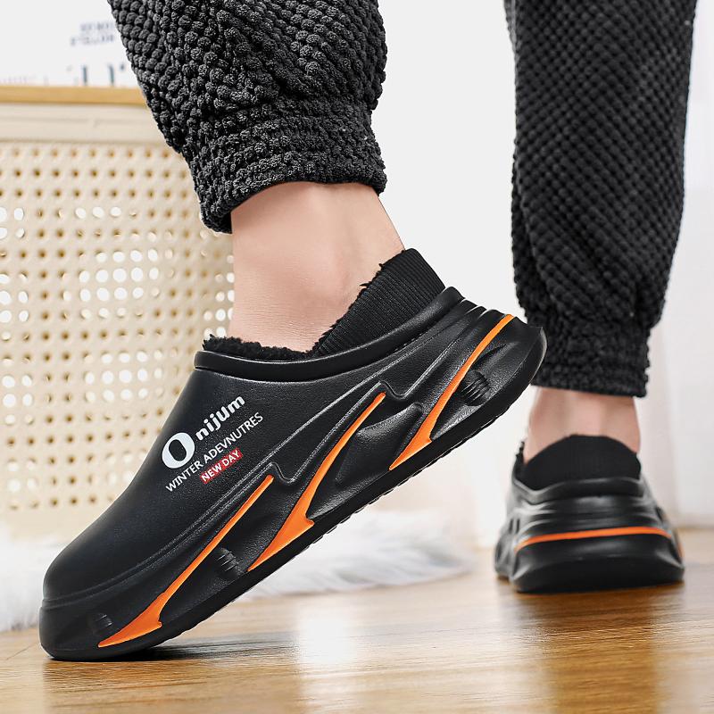 Zimní pánské teplé pantofle Bavlněné pantofle Zateplené paty Venkovní Vnitřní Teplé boty Pánské Domácí Ložnicové Plyšové Teplé pantofle 38-45