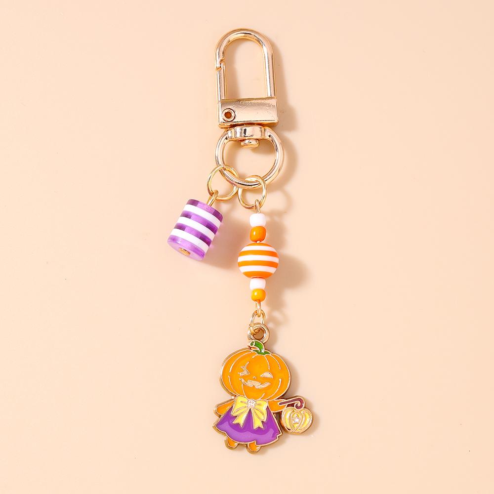 Ładny Emaliowany Halloweenowy Brelok Duch Nietoperz Wisiorki do Kluczy dla Kobiet Dziewcząt Dekoracja Torebki DIY Ręcznie Robiony Breloczek Prezent