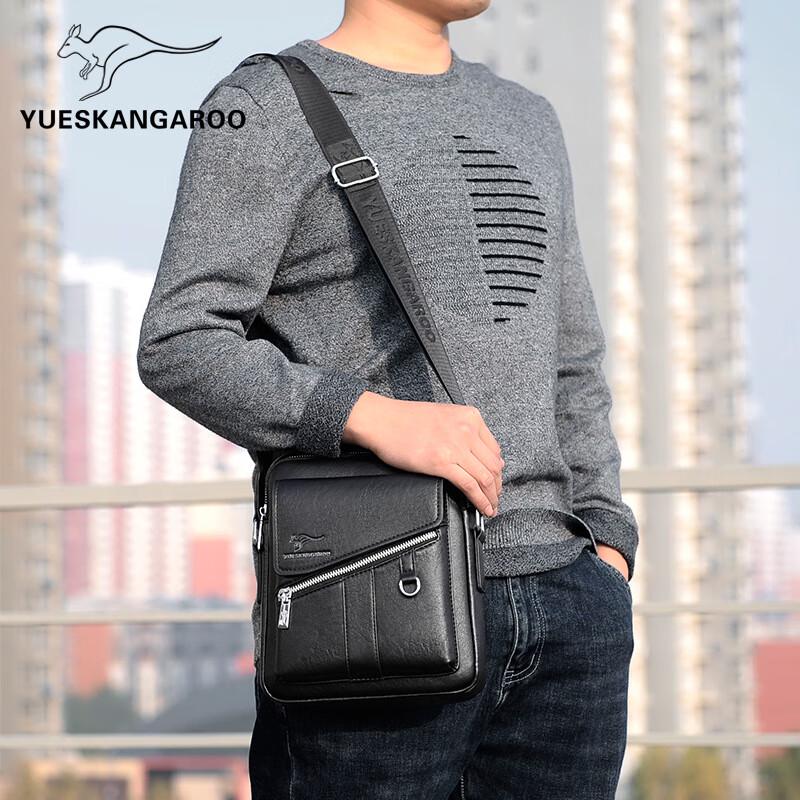 YUESKANGAROO Men s Retro Shoulder Messenger Bag