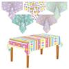 New Plastic Easter Tablecloth Rabbit 137*274cm Table Cover Bronzing Bunny Table Runner Table Decoration