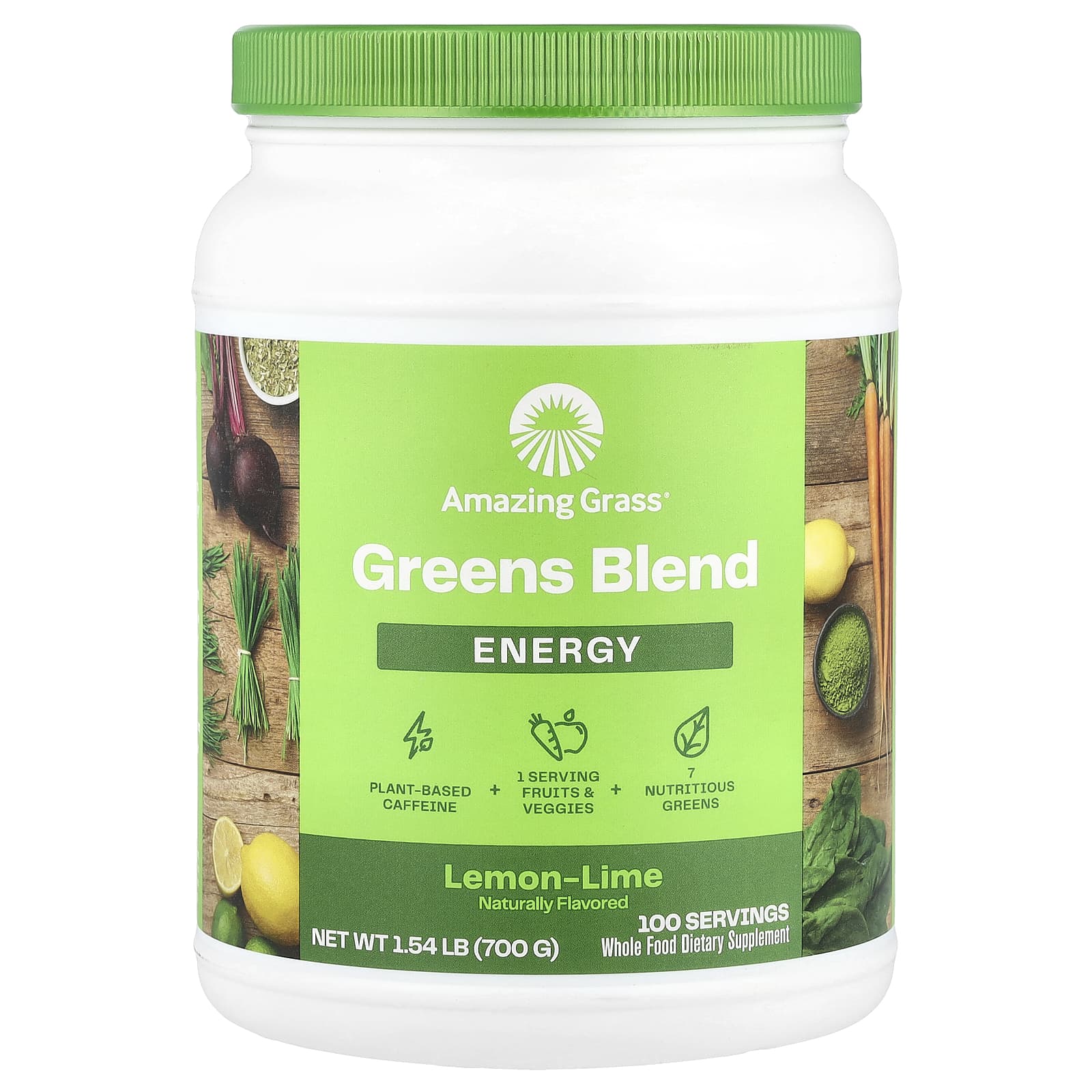 

Green Superfood, Energy, Lemon Lime, 700G(24.7Oz)