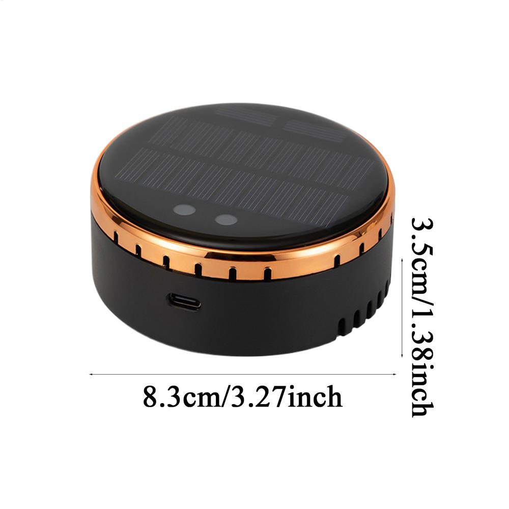 Solar Air Purifier Car Deodorizer Odor Eliminator Pads Smart USB Auto Air Freshener Silent Purification Remove PM2.5/TVOC золотой