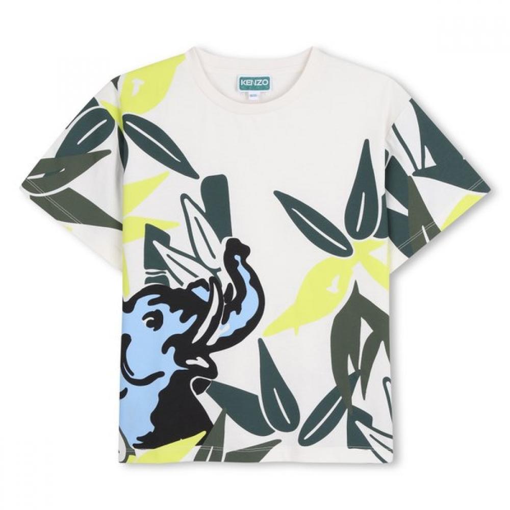 Kenzo Kids 14 Years ElephanT Jungle T shirT Eden Jungle white/14Age_165CM