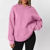 Women's  Fashion Zipper Hoodie Long Sleeve Hooded Pullover Sweatshirt Casual Solid Color Tops With Pockets