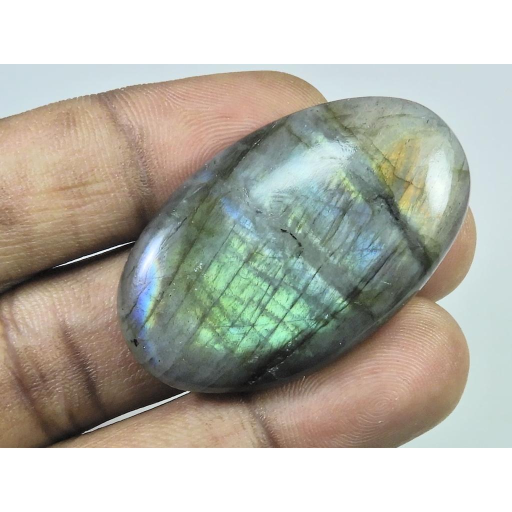 25X43X06MM Natural Purple Labradorite Spectrolite Oval Loose Gemstone 70Cts. D-446