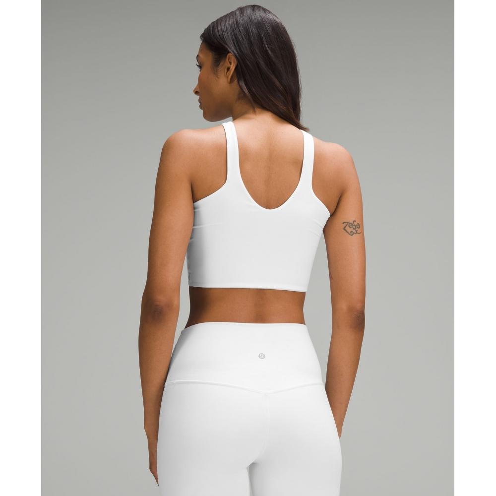 Lululemon Bend This V And RACer BrA  Light Support  A C Cups White