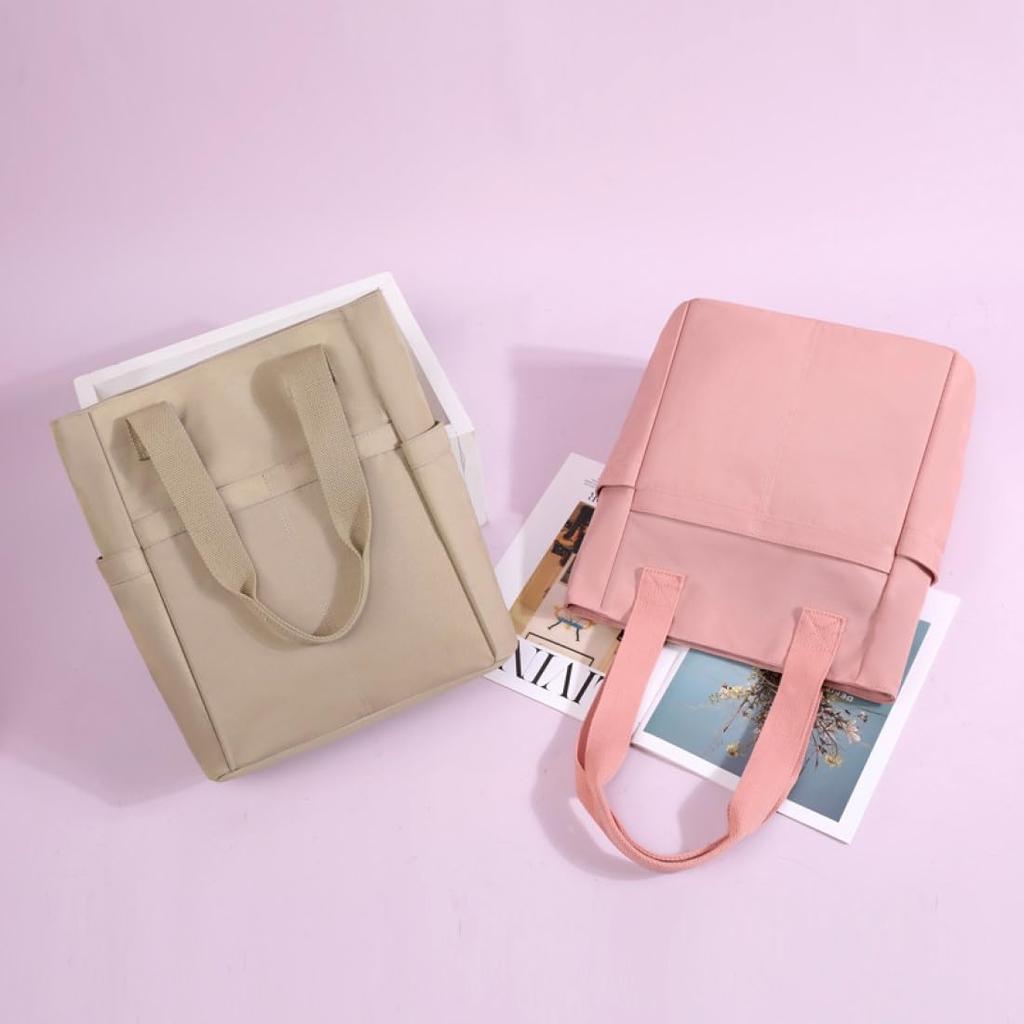 JIANLINST Damen-Nylontasche, wasserdicht, großes Fassungsvermögen, leicht, A4-Format, ideal für den Weg zur Arbeit oder Schule, Rosa