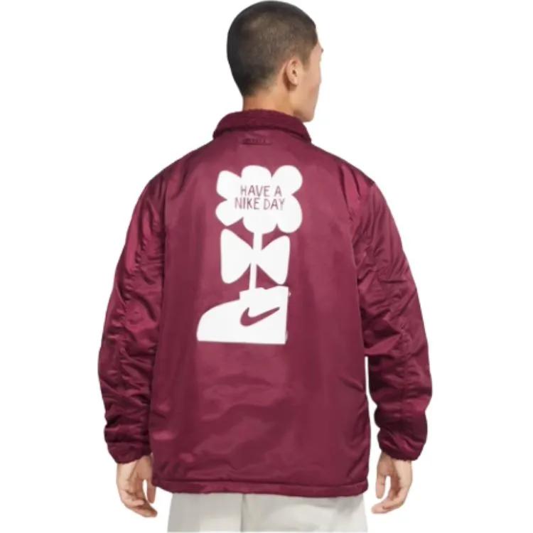 Nike Jackets Men's Burgundy Lapel Moderate Other (Unisex) Jackets DQ4192 638
