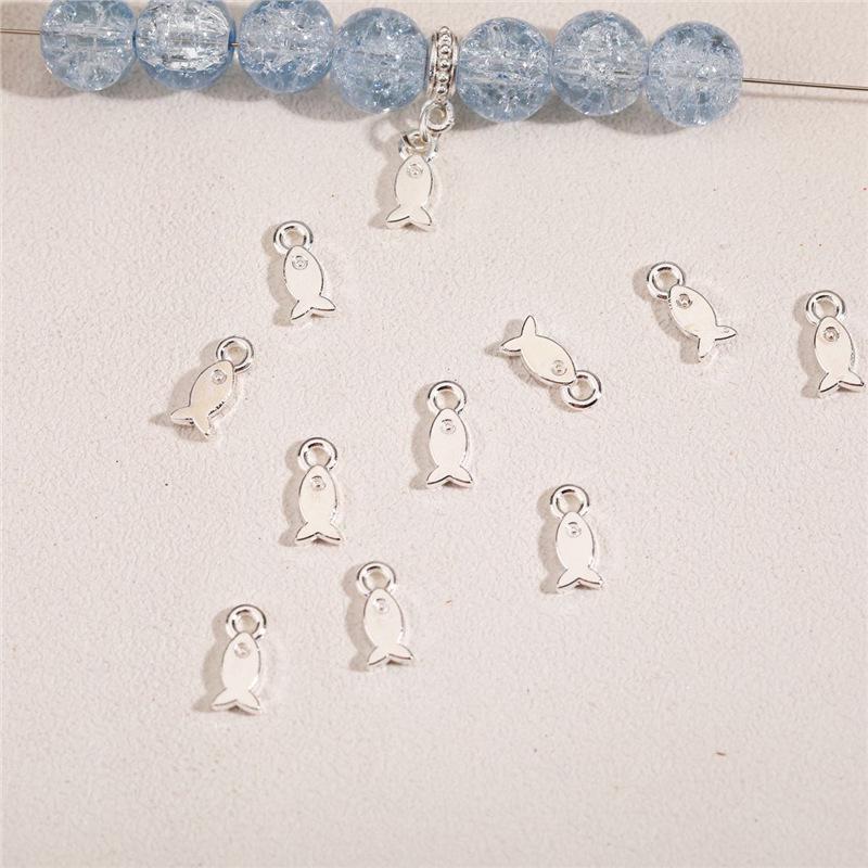 Starlight Moon Bell Pendant Tassel Jewelry DIY Materials - Silver Necklace/Bracelet Beading Accessories