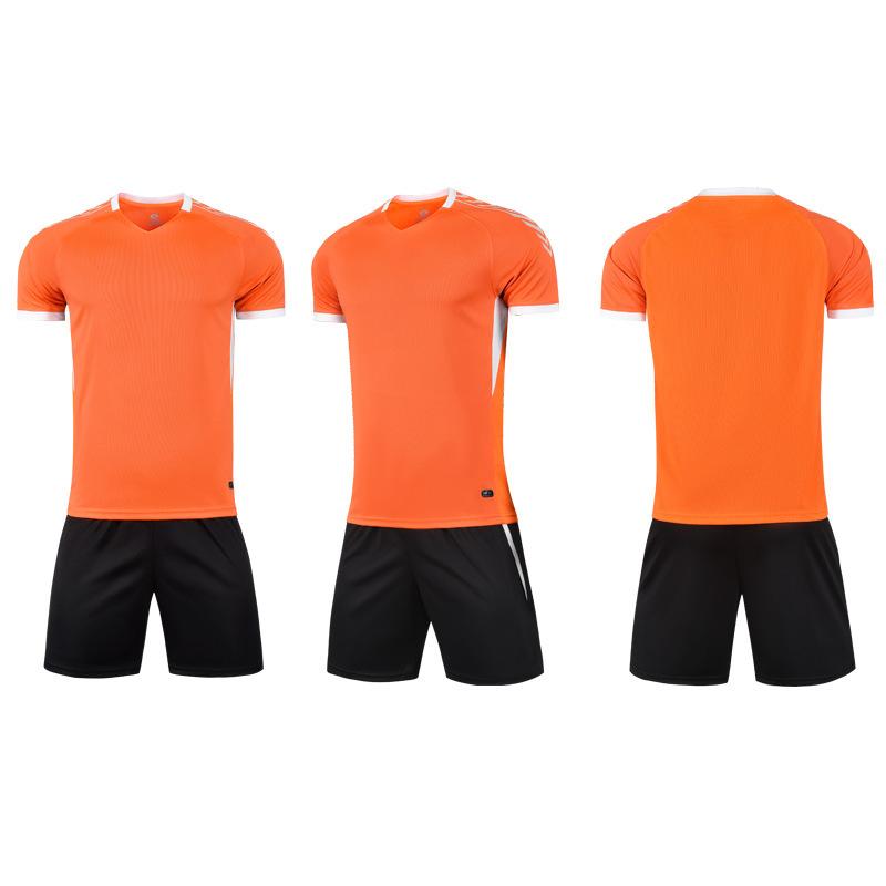 Football Uniform Collection Quick-drying and Breathable Childrens Short-sleeved Game Training Uniform Team Uniform Adult Bare Jersey with Prin